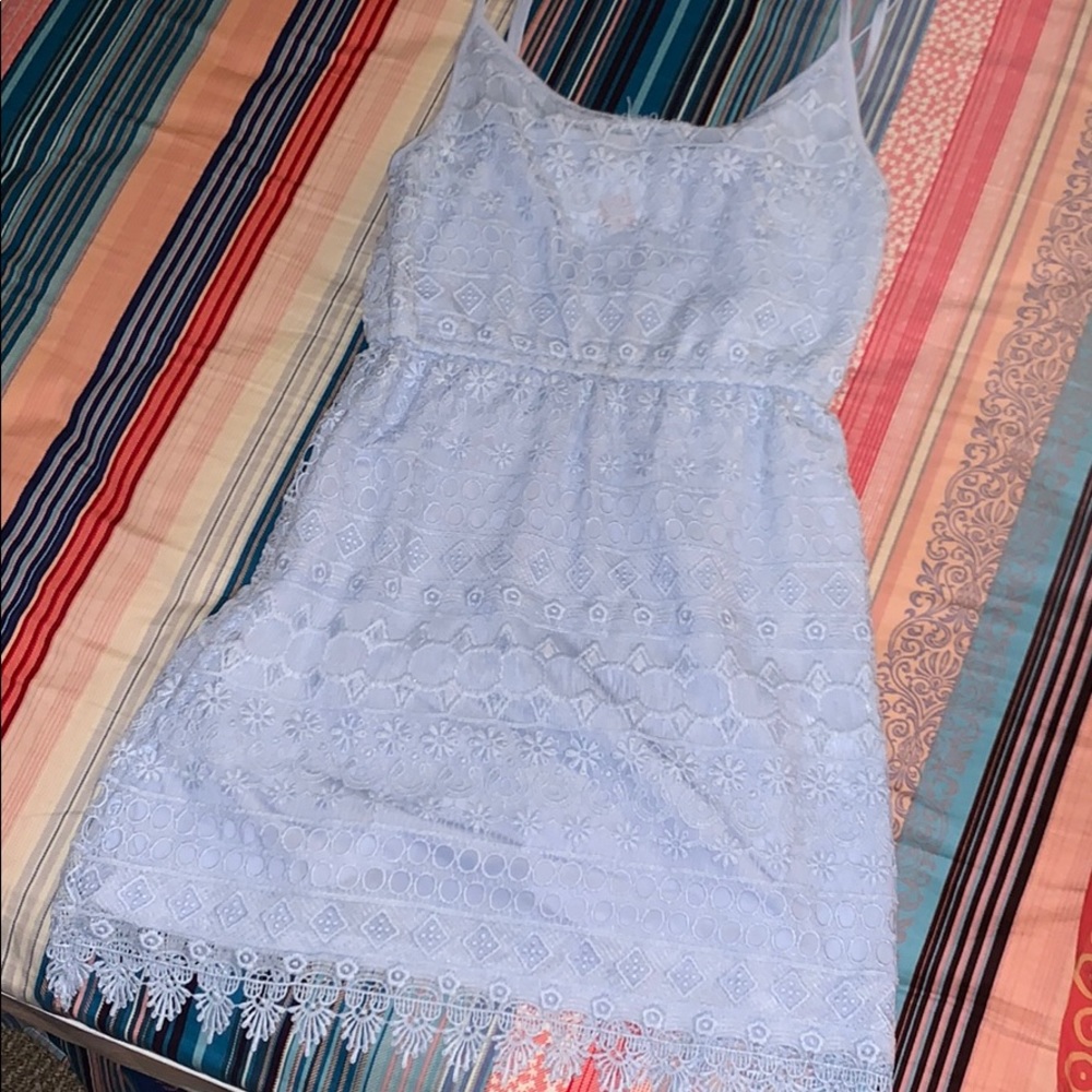 lace blue dress